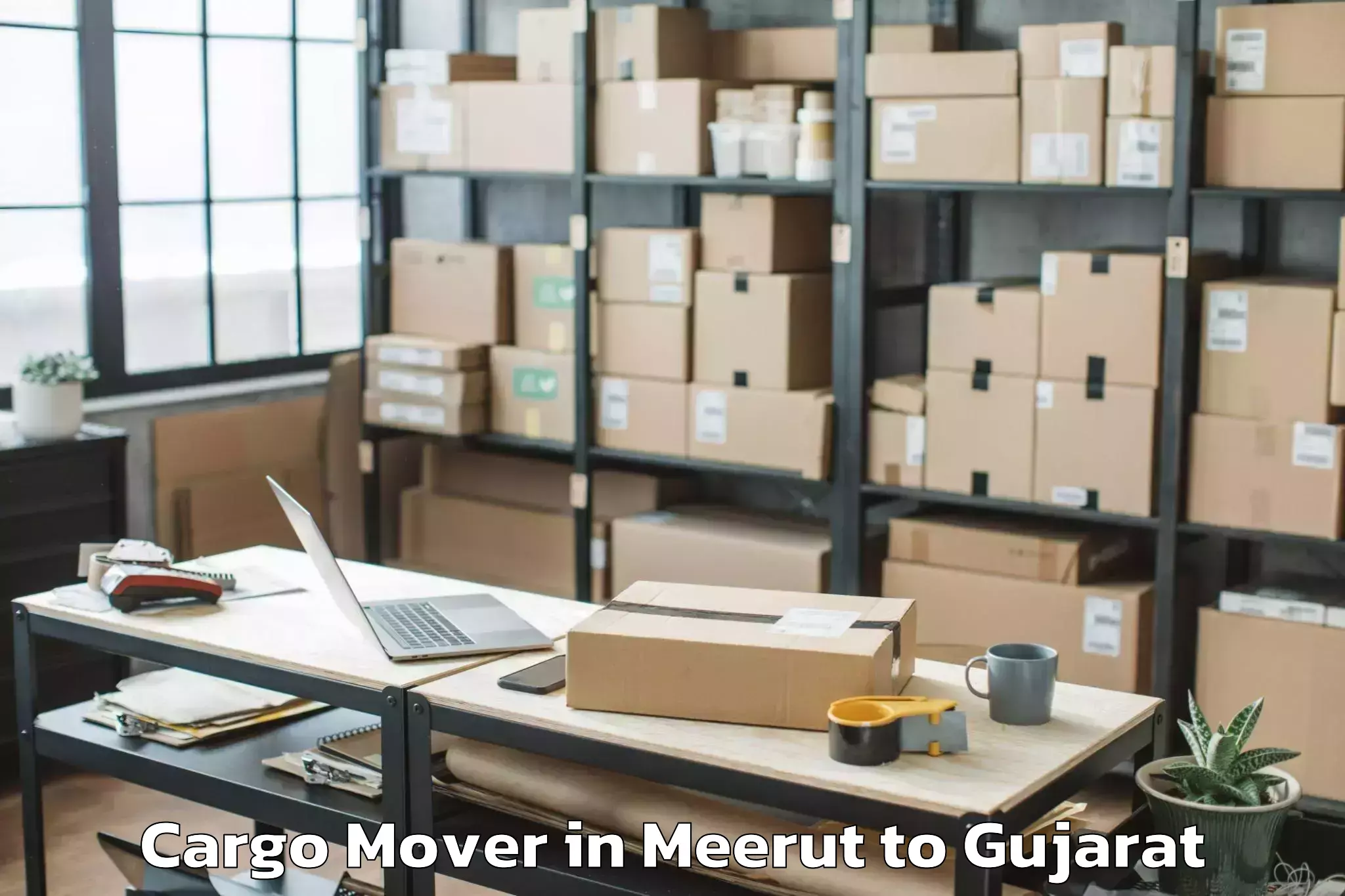 Book Meerut to Lavad Cargo Mover Online